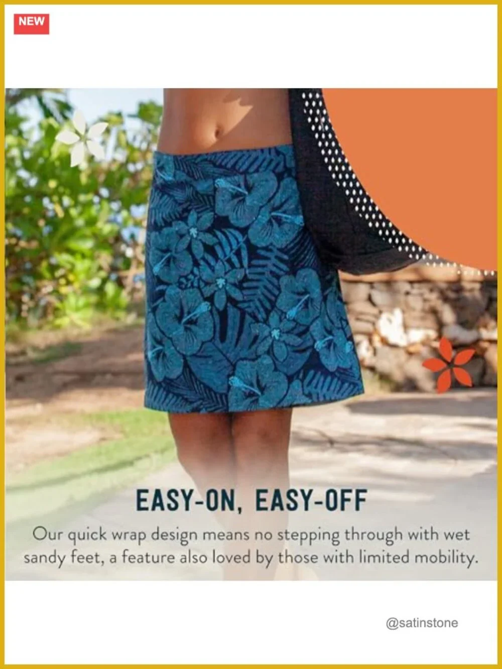 Quick-Dry Wrap Skirt with Pockets, Swim Cover-Up, Travel Skirt